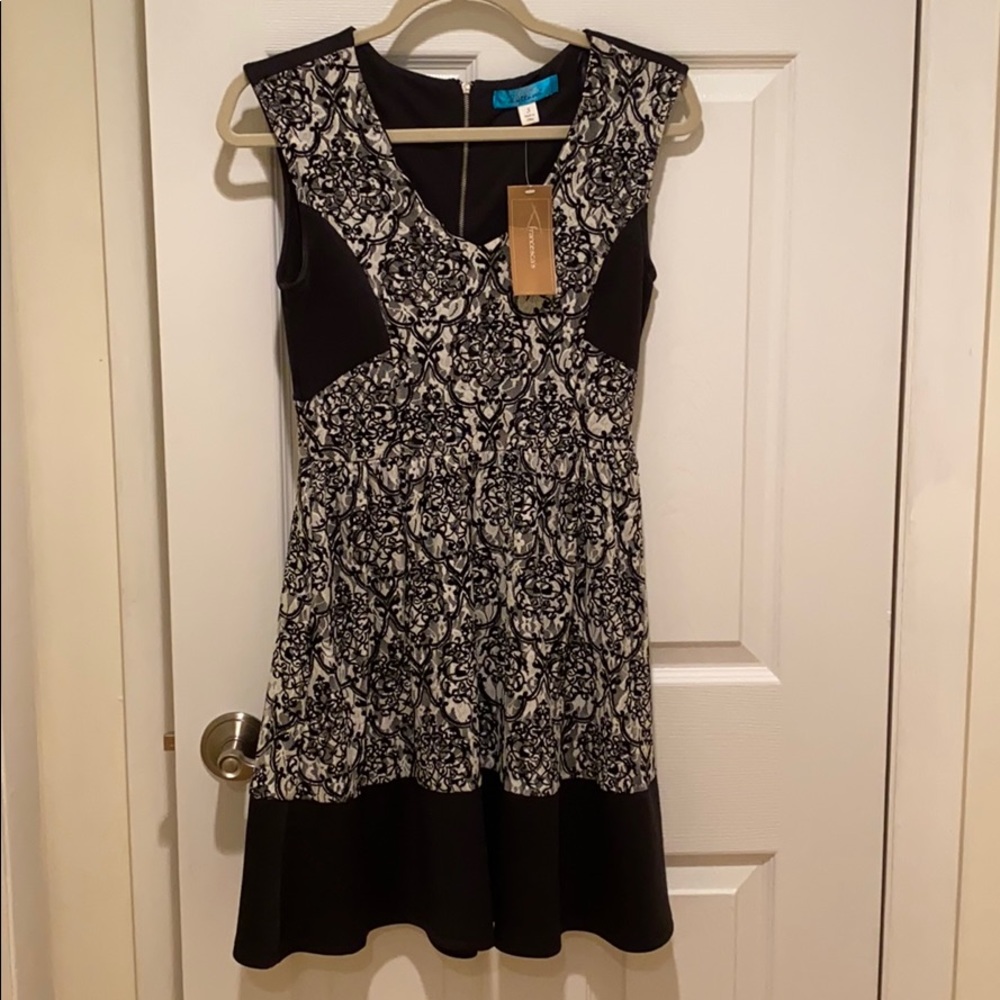 Francesca’s black and white dress